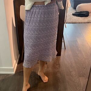 Floral purple accordion skirt
